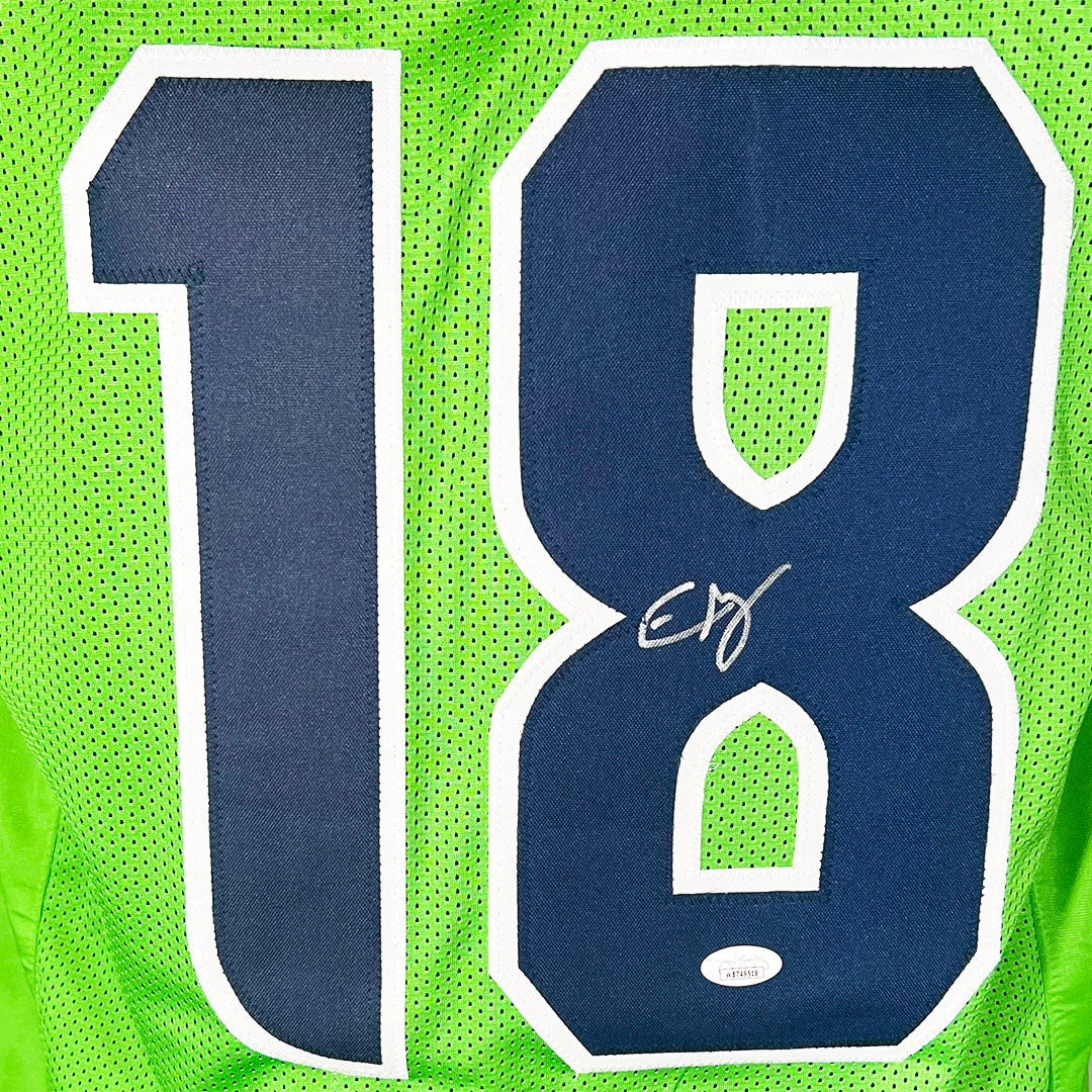 Elijah Arroyo Signed Seattle Green Game Style Football Jersey (JSA)