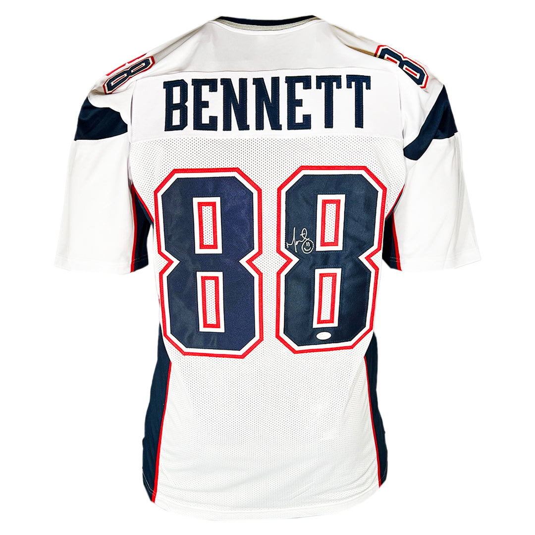 Martellus Bennett Signed New England White Football Jersey (JSA)