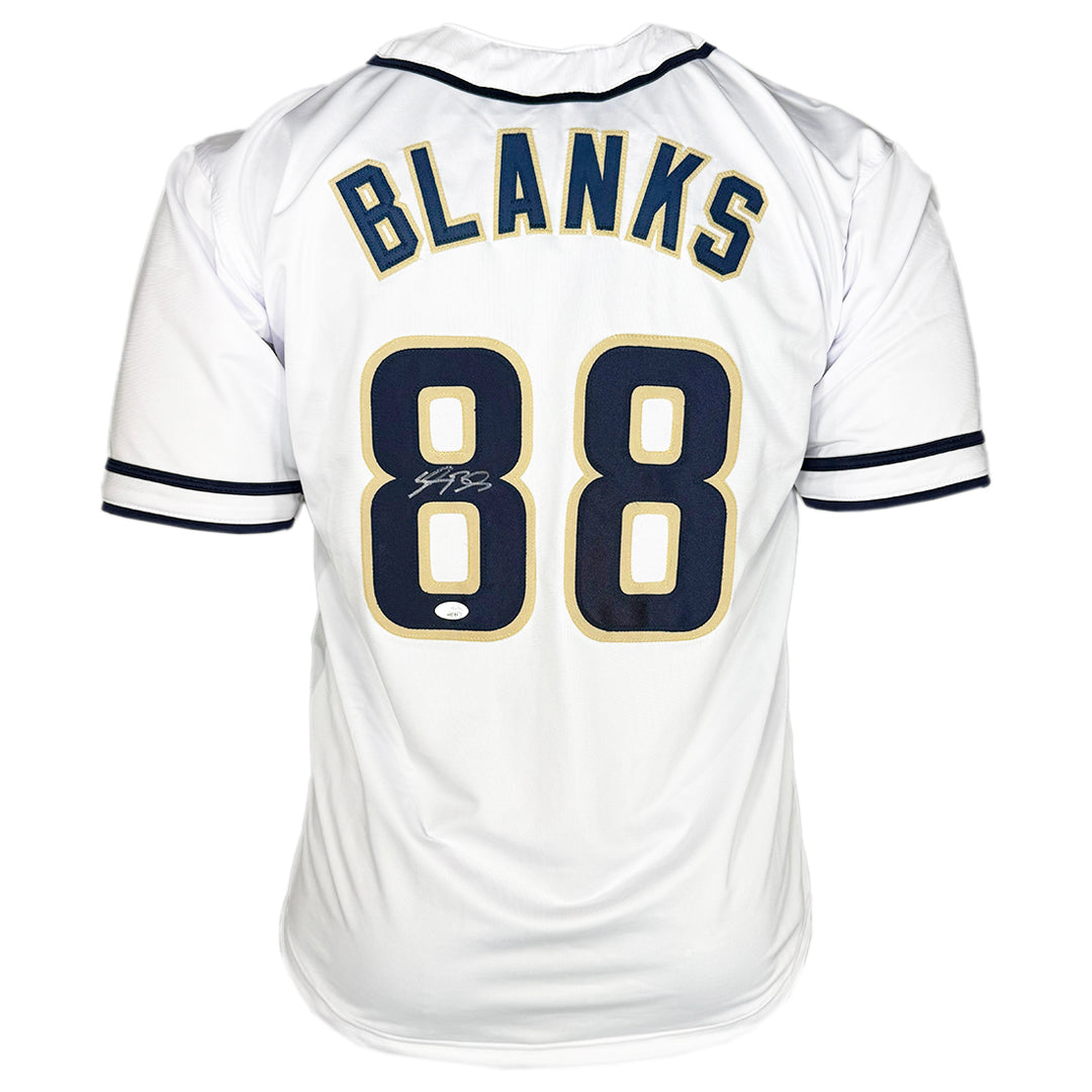 Kyle Blanks Signed San Diego White Baseball Jersey (JSA)