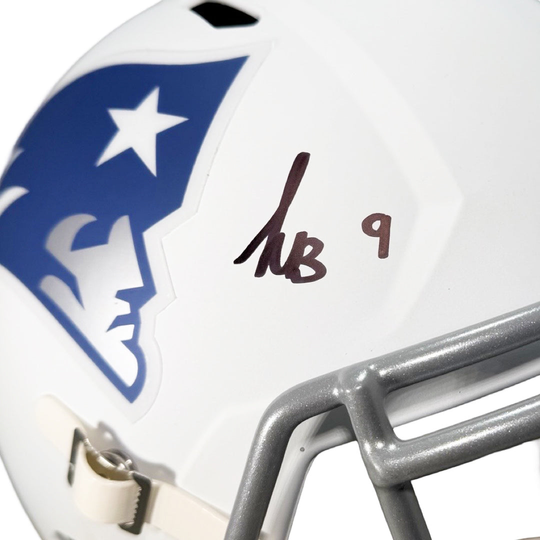 Kayshon Boutte Signed New England Patriots Rivalries Speed Full-Size Replica Football Helmet (Beckett)