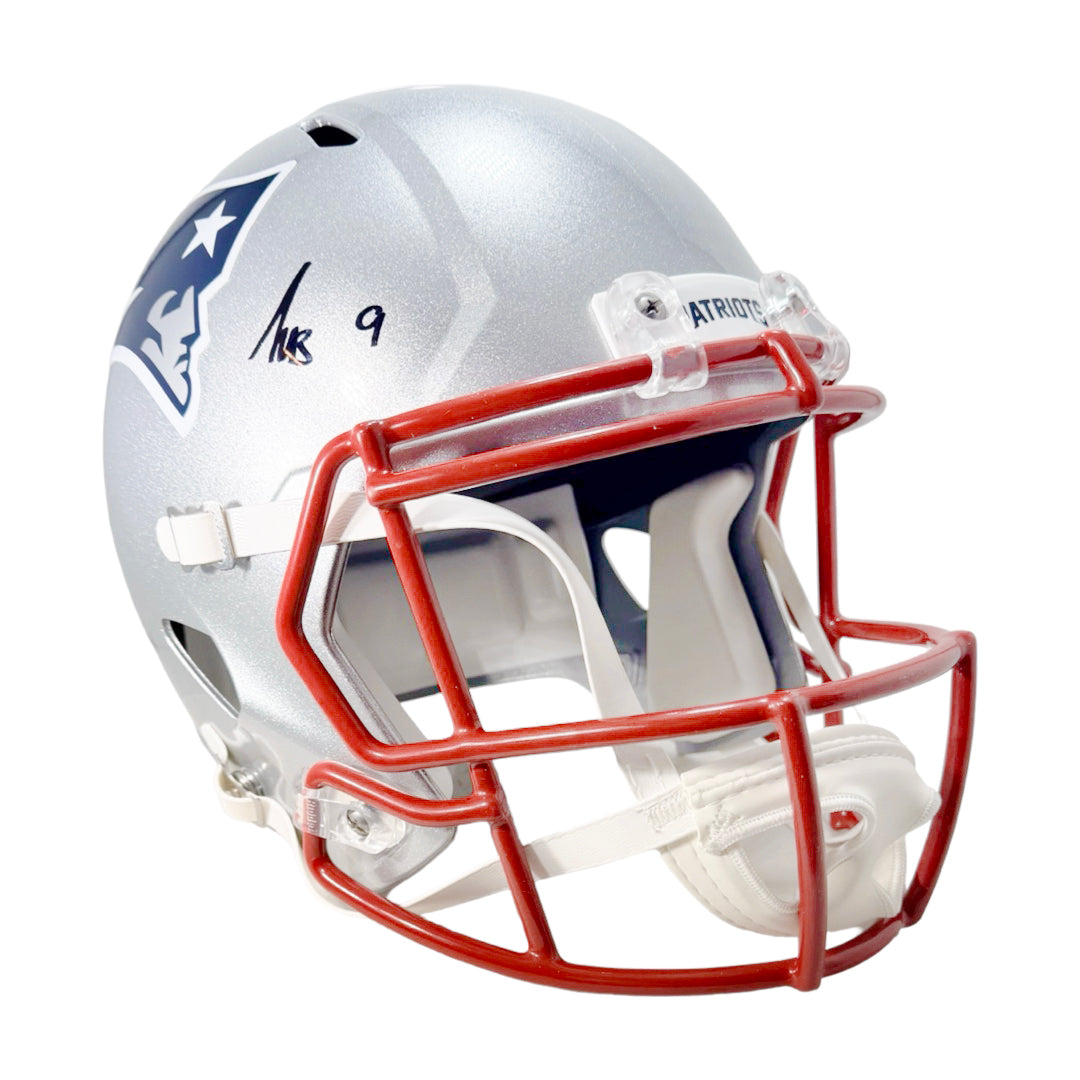 Kayshon Boutte Signed New England Patriots Speed Full-Size Replica Football Helmet (Beckett)