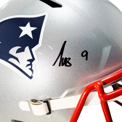 Kayshon Boutte Signed New England Patriots Speed Full-Size Replica Football Helmet (Beckett)