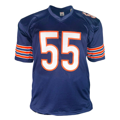 Lance Briggs Signed Chicago Navy Football Jersey (Beckett)