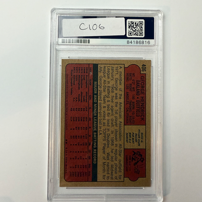 George Hendricks Signed 2001 Topps Archive w/3 Inscriptions PSA Auto Authentic