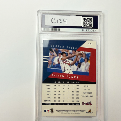 Andruw Jones Signed 1998 Pinnacle Performers #13 PSA Auto Authentic
