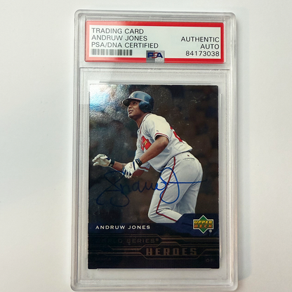Andruw Jones Signed 2004 UpperDeck WS Heroes #WS-4 PSA Auto Authentic