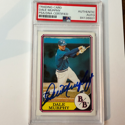 Dale Murphy Signed 1987 Topps Boardwalk and Baseball #3 PSA Auto Authentic