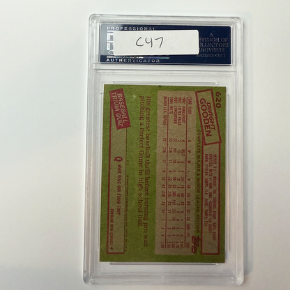 Dwight Gooden Signed 1985 Topps Rookie #620 84 ROY PSA Auto Authentic