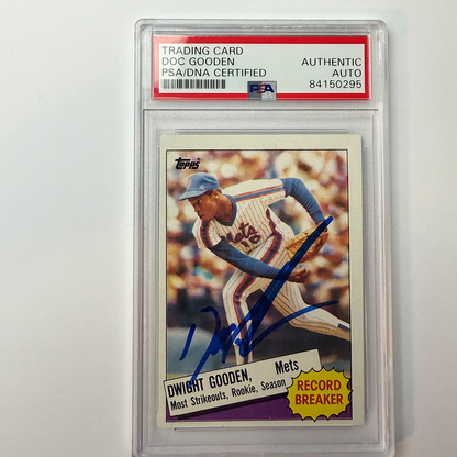 Dwight Gooden Signed 1985 Topps Rookie #3 PSA Auto Authentic