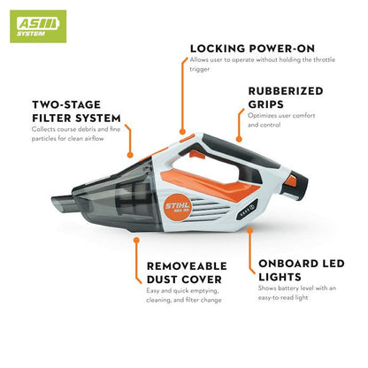 STIHL® – SEA 20 Handheld Vacuum | 10.8V Battery‑Powered | Battery and Charger Included