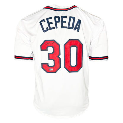 Orlando Cepeda Signed Atlanta White Baseball Jersey (JSA)