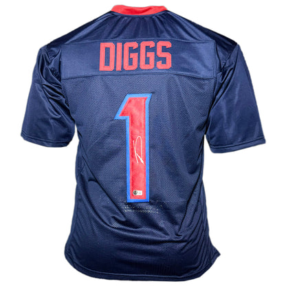Stefon Diggs Signed Houston Color Rush Football Jersey (Beckett)