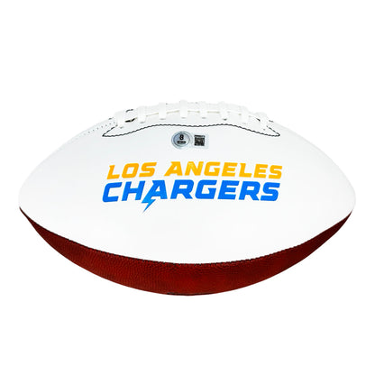 J.K. Dobbins Signed Los Angeles Chargers Official NFL Team Logo Football (Beckett)