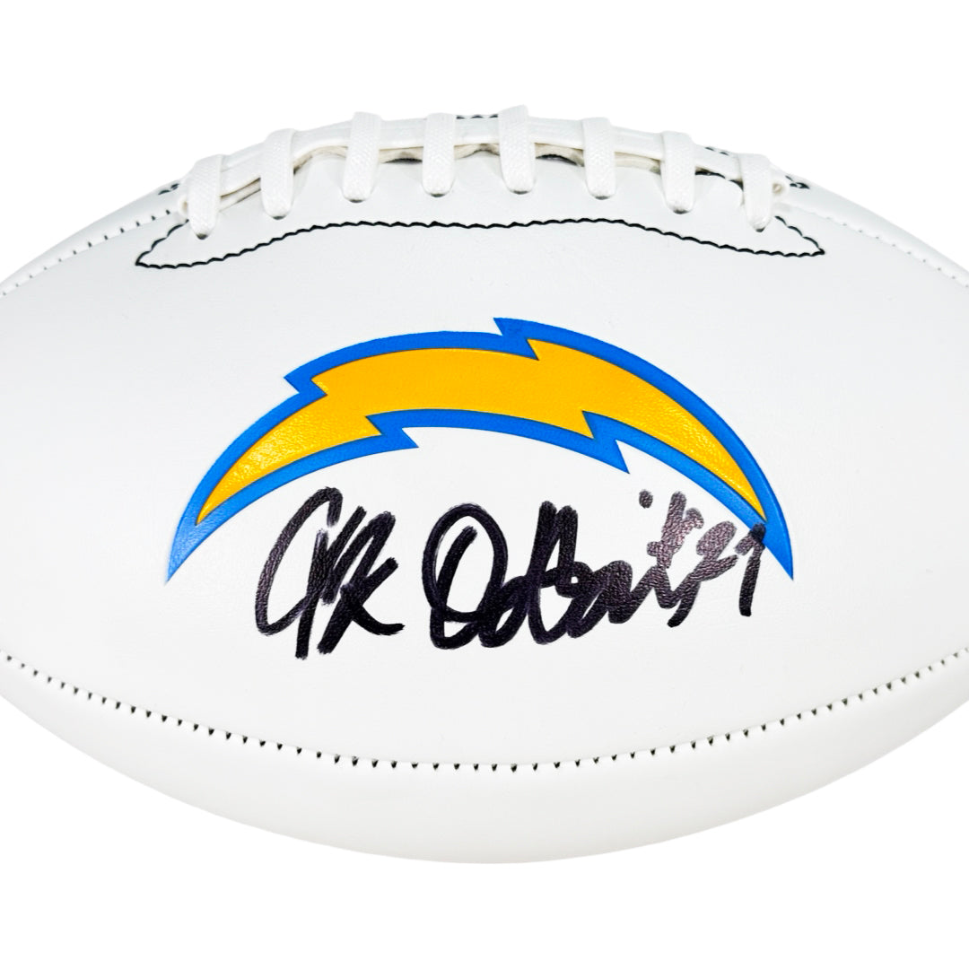 J.K. Dobbins Signed Los Angeles Chargers Official NFL Team Logo Football (Beckett)