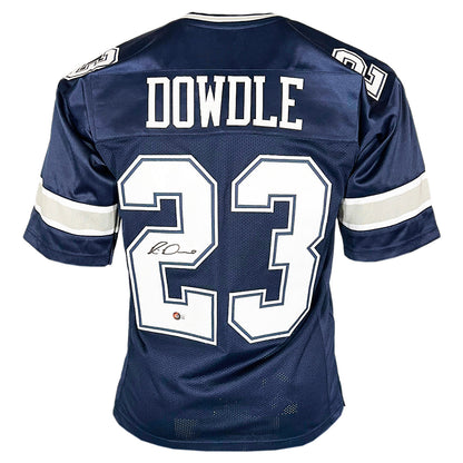 Rico Dowdle Signed Dallas Navy Football Jersey (Beckett)