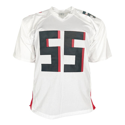 Kaden Elliss Signed John 3:16 Inscription Atlanta White Football Jersey (JSA)