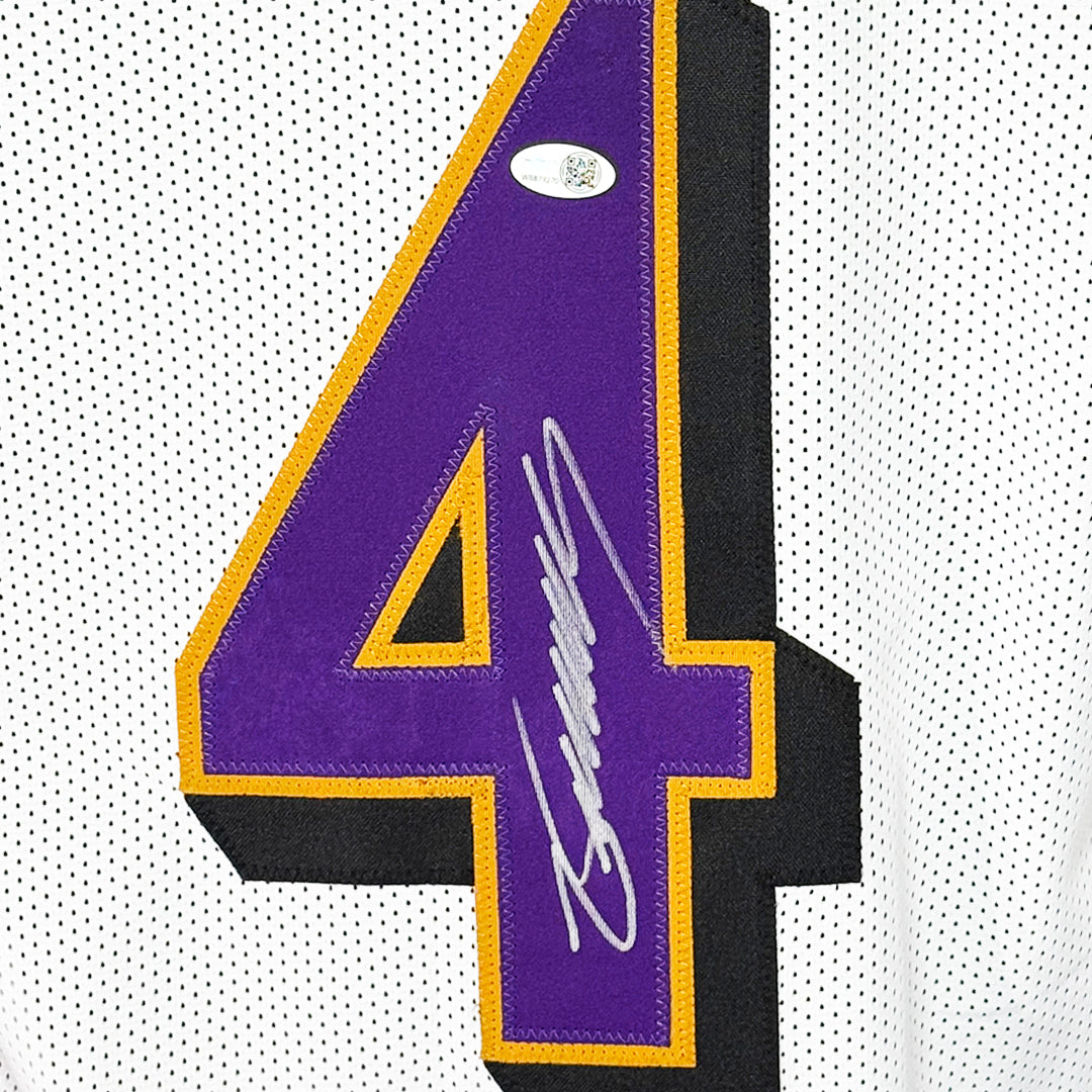 Zay Flowers Signed Baltimore White Football Jersey (JSA)