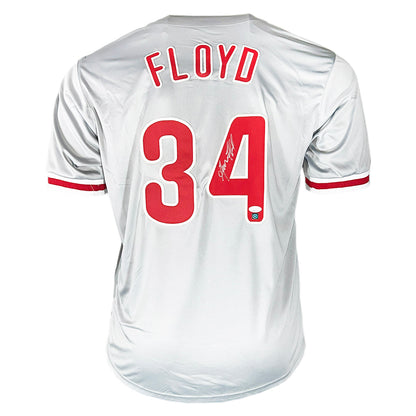 Gavin Floyd Signed Philadelphia Grey Baseball Jersey (JSA)
