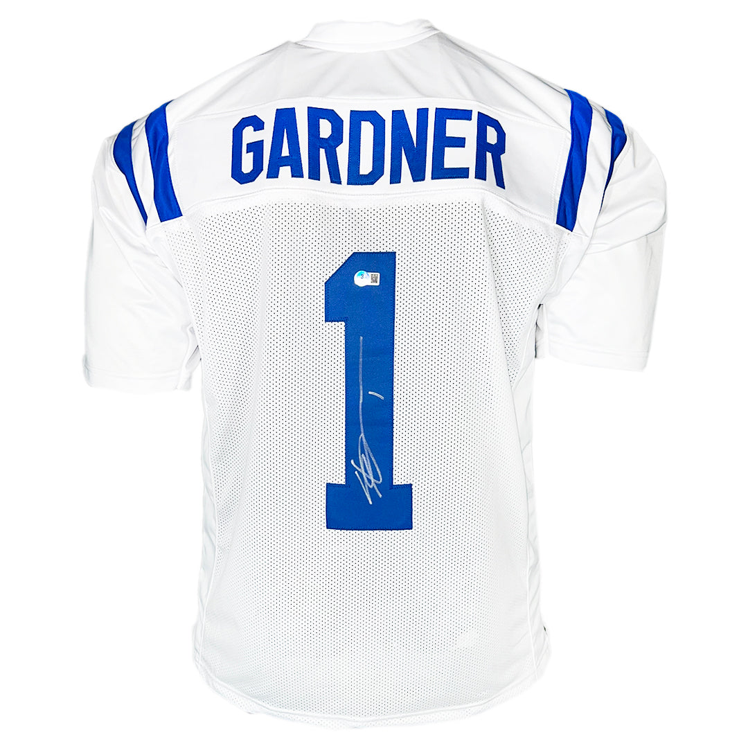 Sauce Gardner Signed Indianapolis White Football Jersey (Beckett)