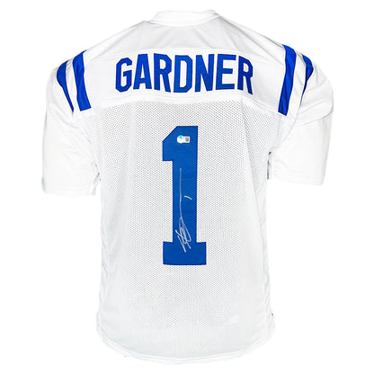 Sauce Gardner Signed Indianapolis White Football Jersey (Beckett)