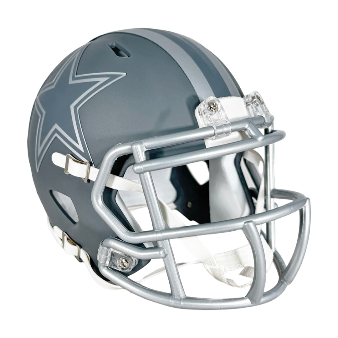 Michael Irvin Signed Dallas Cowboys Slate Alternate Speed Mini Football Helmet (Beckett)