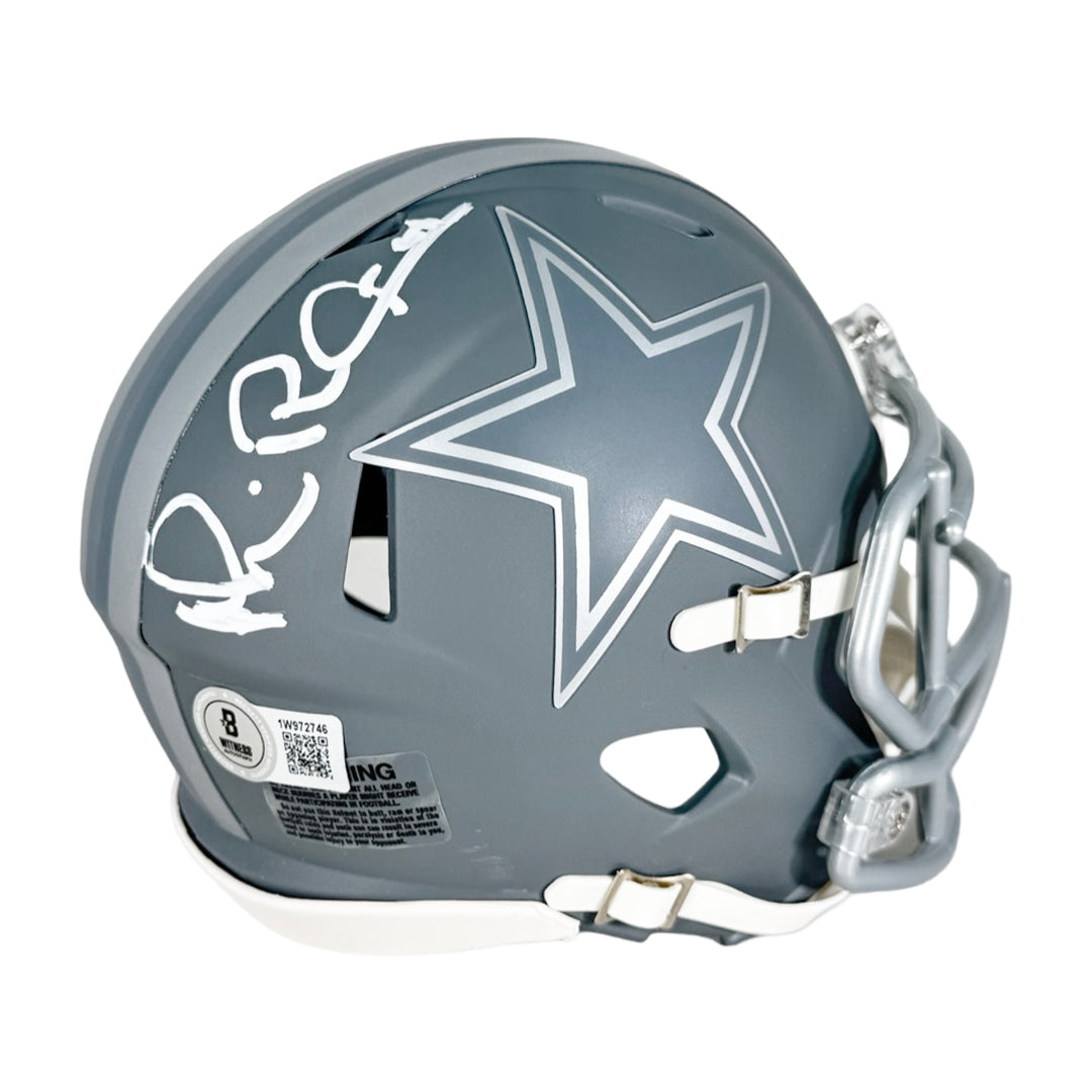 Michael Irvin Signed Dallas Cowboys Slate Alternate Speed Mini Football Helmet (Beckett)