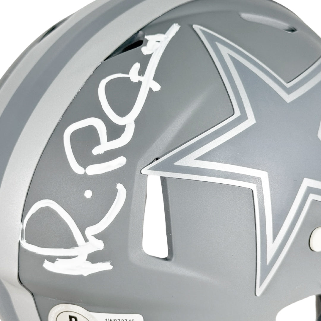 Michael Irvin Signed Dallas Cowboys Slate Alternate Speed Mini Football Helmet (Beckett)