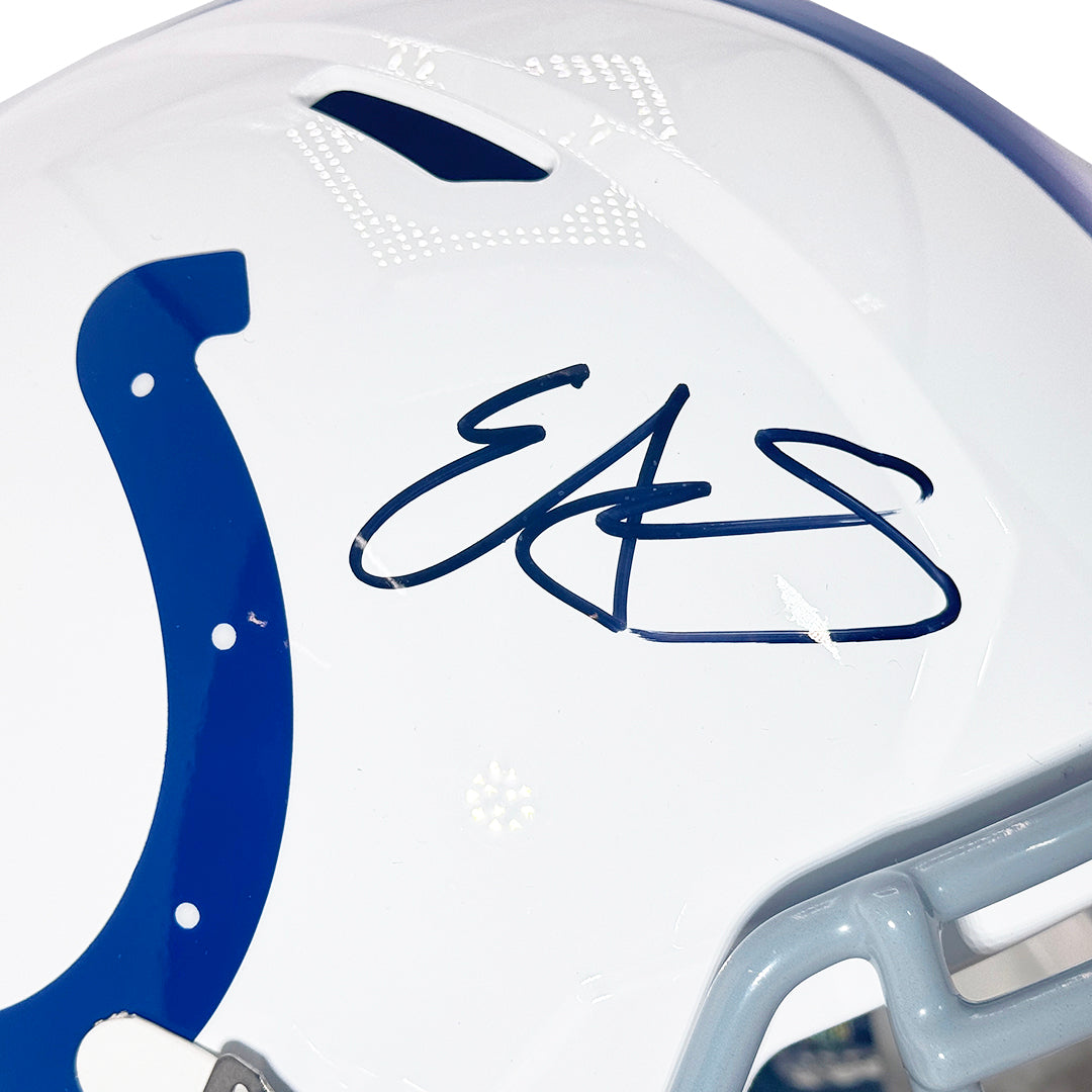 Edgerrin James Signed Indianapolis Colts Speed Full-Size Replica Football Helmet (JSA)
