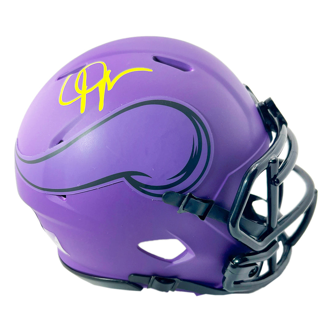 Justin Jefferson Signed Minnesota Vikings Rave Mini Football Helmet (Beckett)