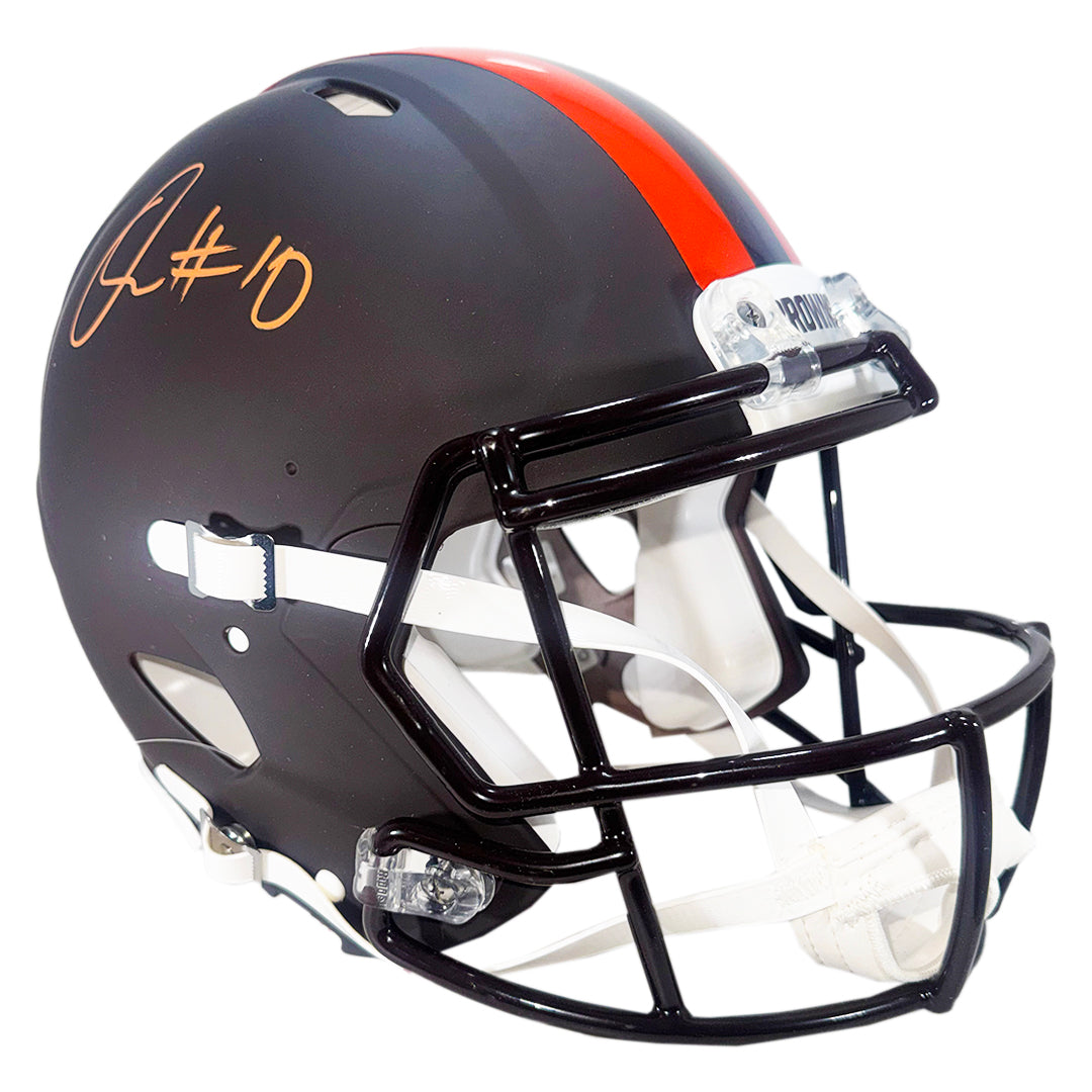 Quinshon Judkins Signed Cleveland Browns Alt 2025 Authentic Speed Full-Size Football Helmet (Beckett)
