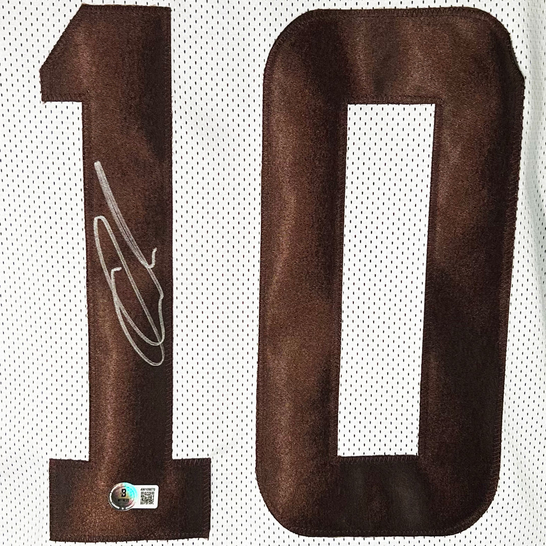 Quinshon Judkins Signed Cleveland White Football Jersey (Beckett)
