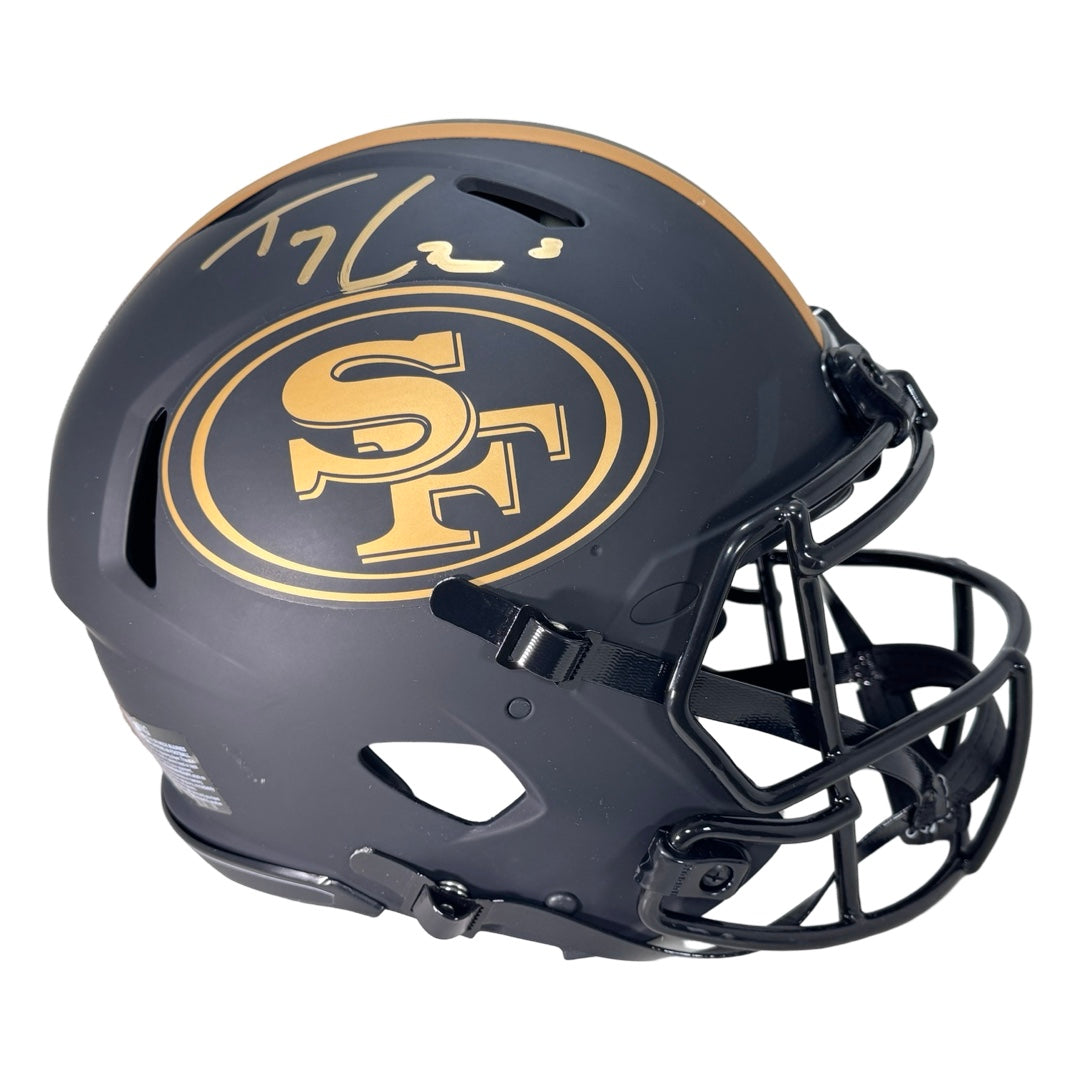 Trey Lance Signed San Francisco 49ers Authentic Eclipse Speed Full-Size Football Helmet (Beckett)