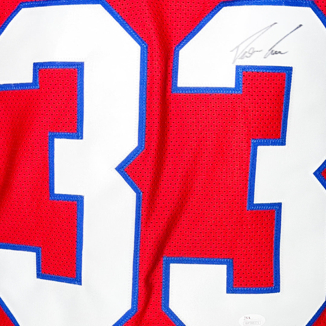 Dion Lewis Signed New England Red Football Jersey (JSA)
