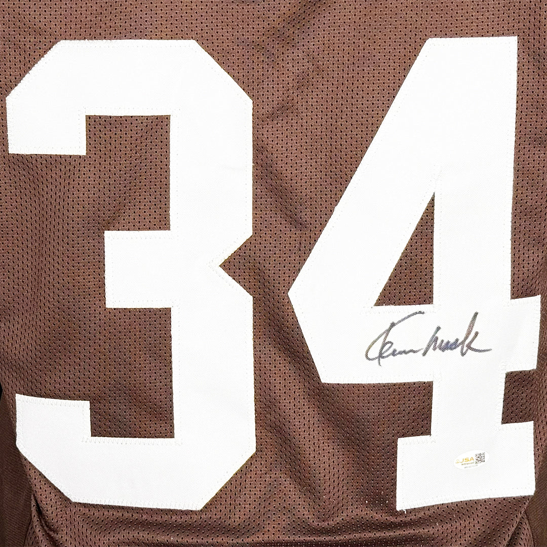 Kevin Mack Signed Cleveland Brown Football Jersey (JSA)