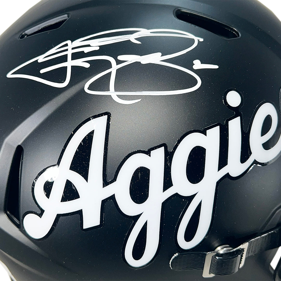 Johnny Manziel Signed Texas A&M Aggies Speed Full-Size Replica Football Helmet (Beckett)