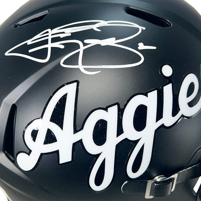 Johnny Manziel Signed Texas A&M Aggies Speed Full-Size Replica Football Helmet (Beckett)