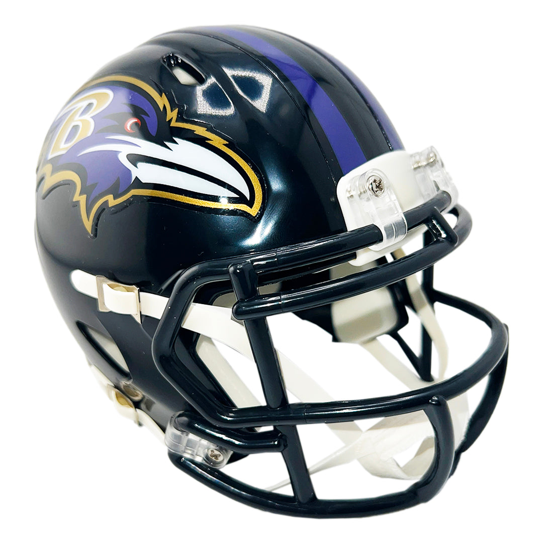 Derrick Mason Signed Baltimore Ravens Speed Mini Football Helmet (JSA)