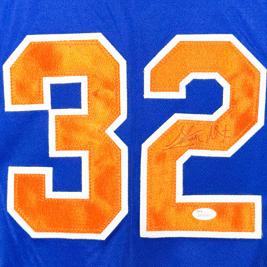 Steven Matz Signed New York Blue Baseball Jersey (JSA)