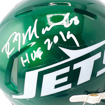 Kevin Mawae Signed HOF 2019 Inscription New York Jets 2024 Speed Mini Football Helmet (Beckett)