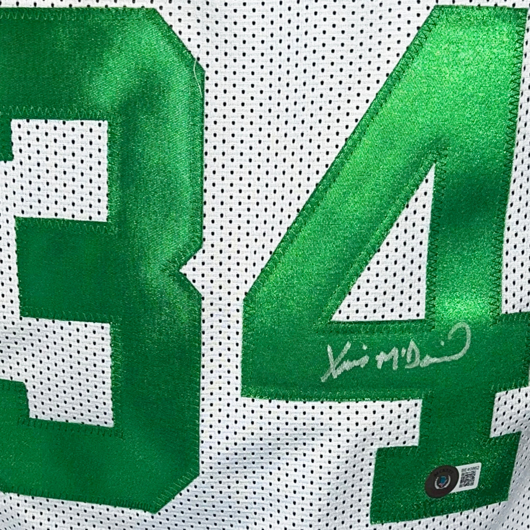 Xavier McDaniel Signed Boston White Basketball Jersey (Beckett)