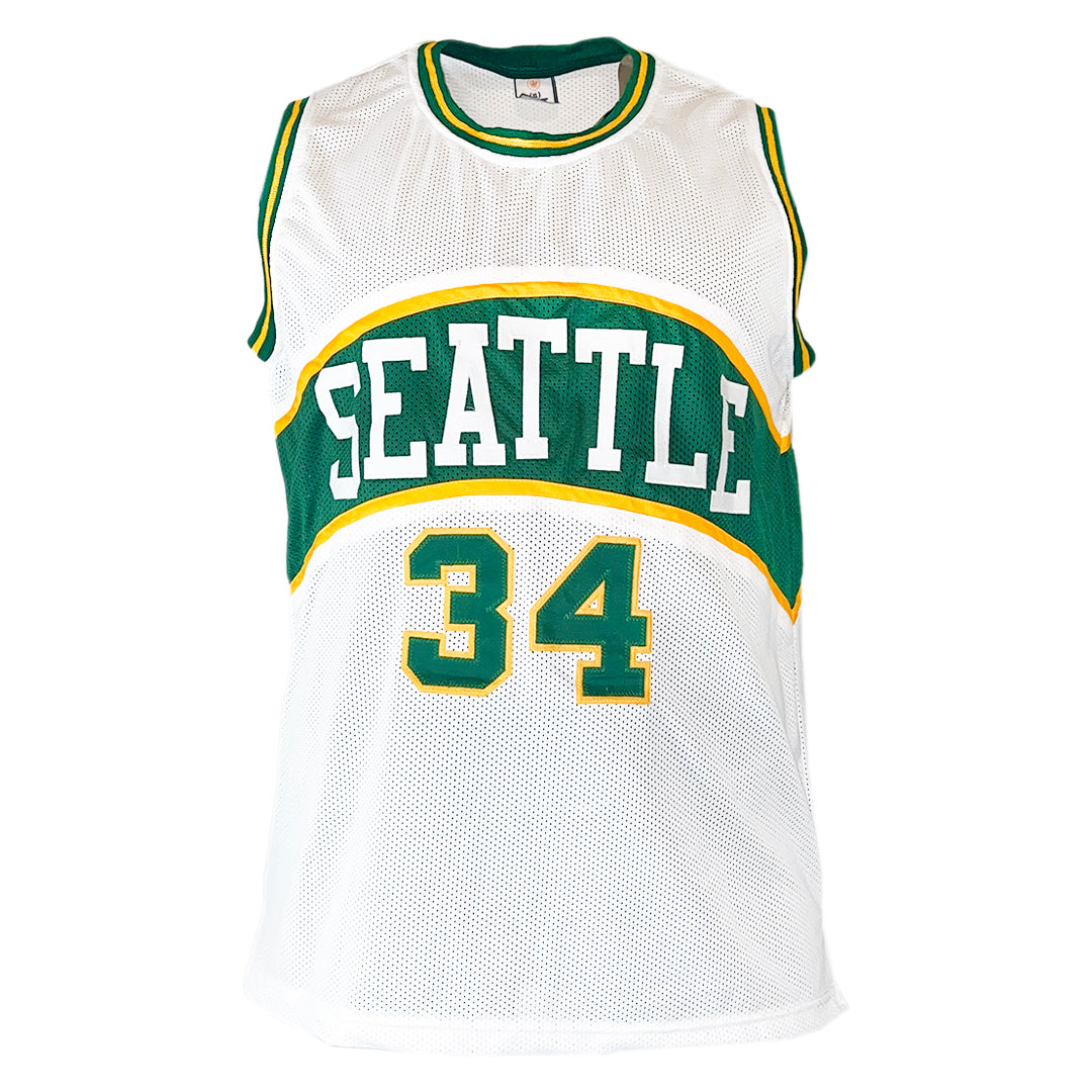 Xavier McDaniel Signed Seattle White Basketball Jersey (Beckett)