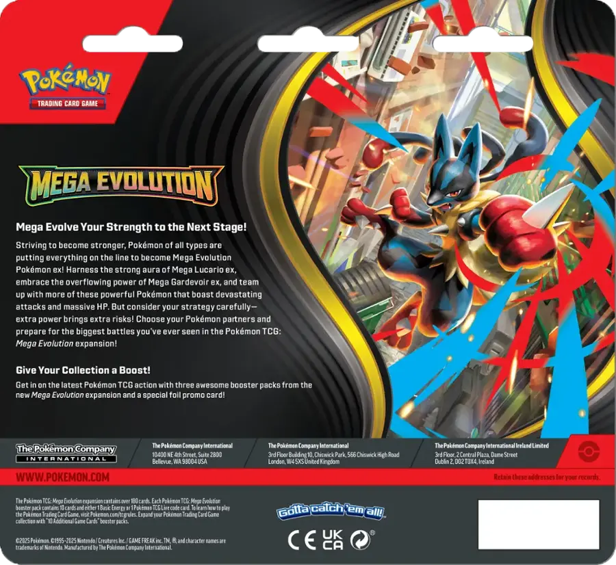 Mega Evolution 3-Pack Blister Packs & Cases