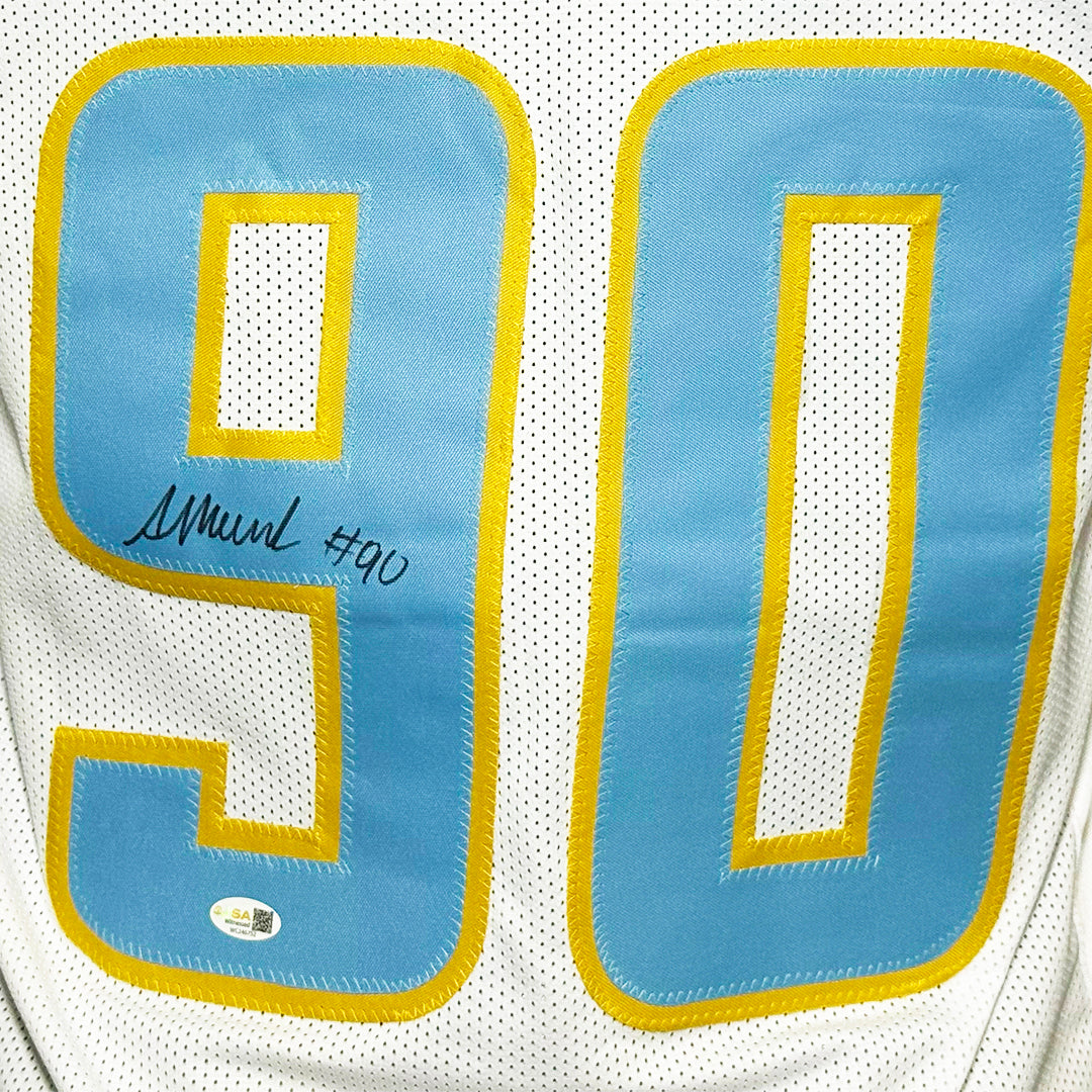 Akheem Mesidor Signed Los Angeles White Football Jersey (JSA)