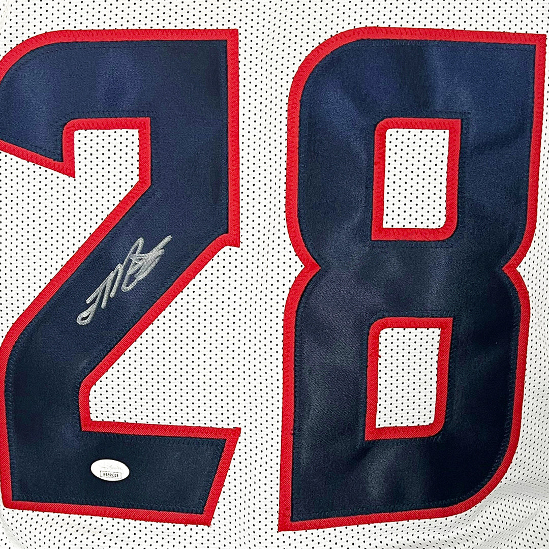 Joe Mixon Signed Houston White Football Jersey (JSA)