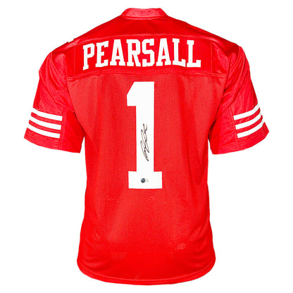 Ricky Pearsall Signed San Francisco Red Football Jersey (Beckett)