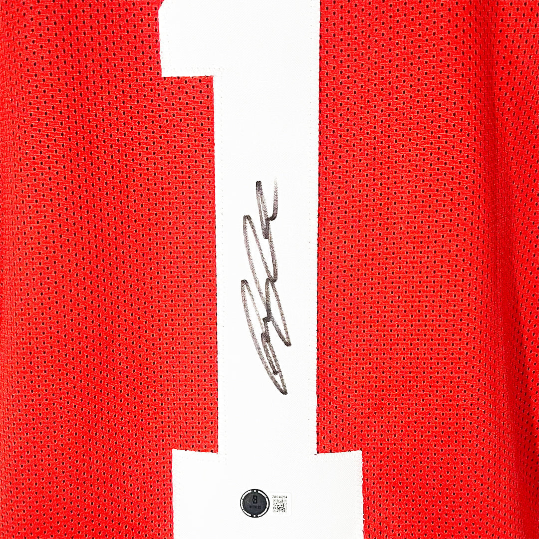 Ricky Pearsall Signed San Francisco Red Football Jersey (Beckett)