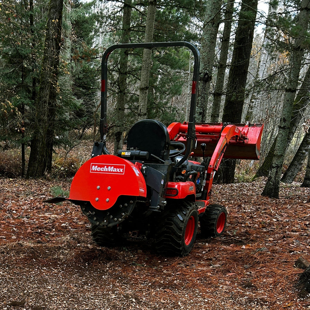 3-Point PTO Stump Grinder & 4" PTO Wood Chipper & Forestry Log Skidding Winch  Bundle, SG24 & BX42S &FW8800