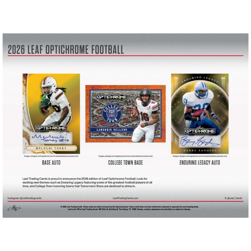 2026 Leaf Optichrome Football Hobby Box