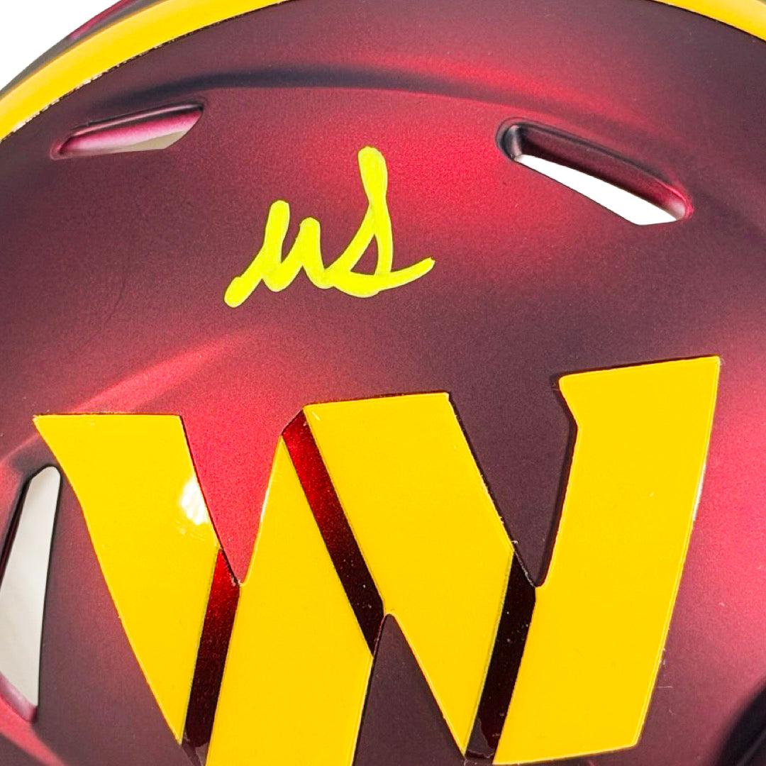 Mike Sainristil Signed Washington Commanders Speed Mini Football Helmet (Beckett)