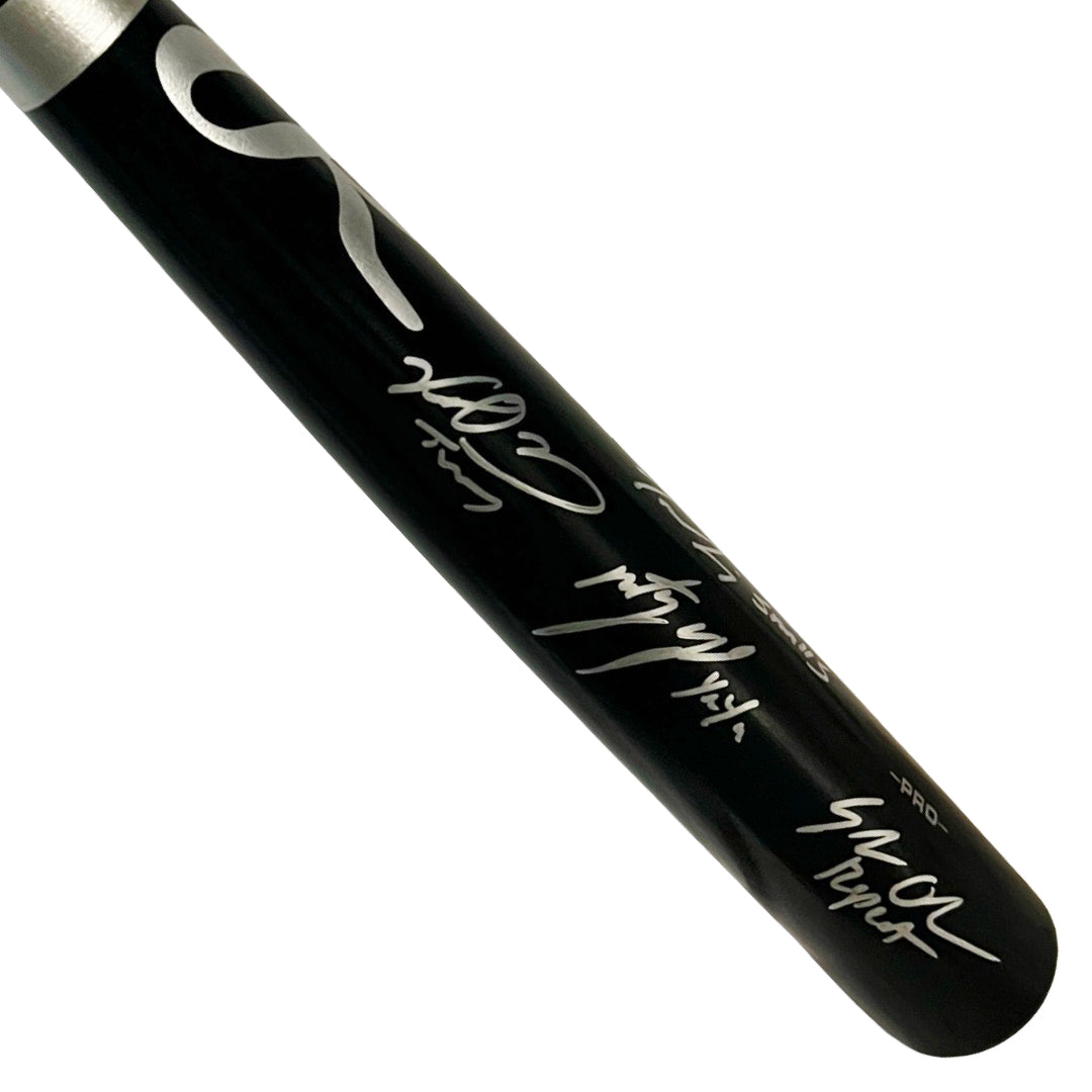 Sandlot Movie Cast 7 Signature Signed Rawlings Black Baseball Bat (Beckett)